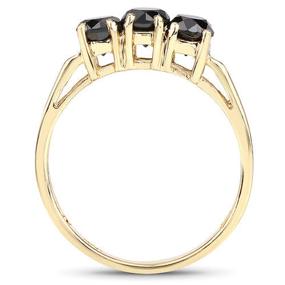 0.99 Carat Genuine Black Diamond .925 Sterling Silver Ring  DestGlow