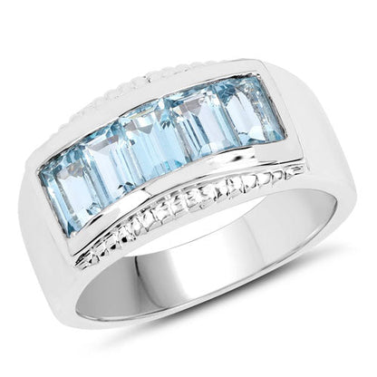 1.75 Carat Genuine Blue Topaz .925 Sterling Silver Ring by Bids.com