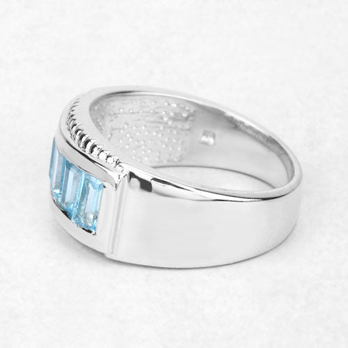 1.75 Carat Genuine Blue Topaz .925 Sterling Silver Ring by Bids.com