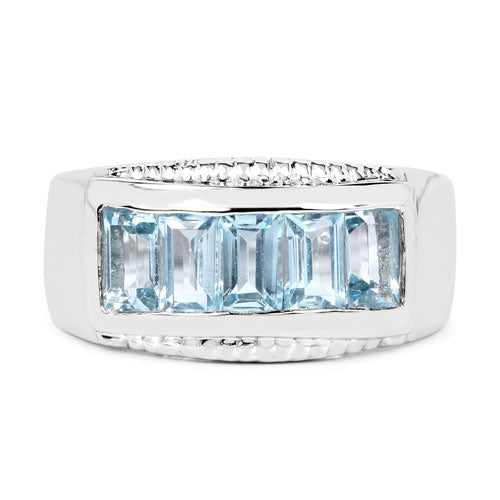 1.75 Carat Genuine Blue Topaz .925 Sterling Silver Ring by Bids.com