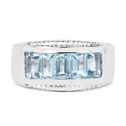 1.75 Carat Genuine Blue Topaz .925 Sterling Silver Ring by Bids.com