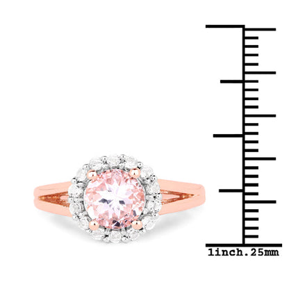 2.25 Carat Genuine Kunzite and White Topaz .925 Sterling Silver Ring by Bids.com