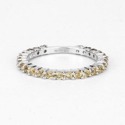 0.81 Carat Genuine Citrine .925 Sterling Silver Ring  DestGlow