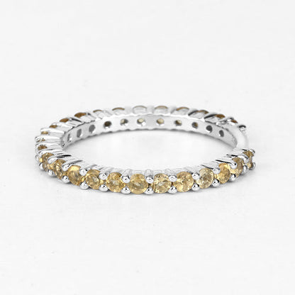 0.81 Carat Genuine Citrine .925 Sterling Silver Ring  DestGlow