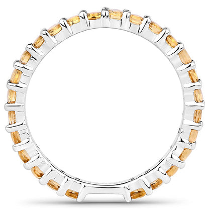 0.81 Carat Genuine Citrine .925 Sterling Silver Ring  DestGlow