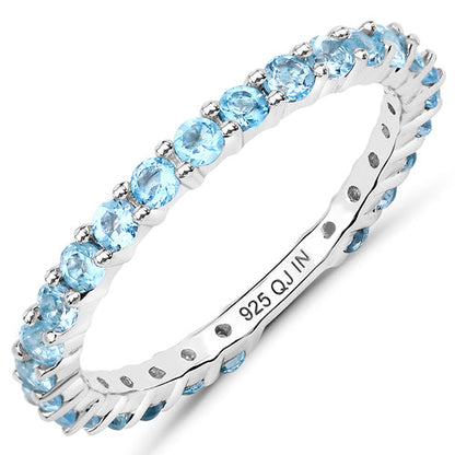 0.94 Carat Genuine Swiss Blue Topaz .925 Sterling Silver Ring by Bids.com