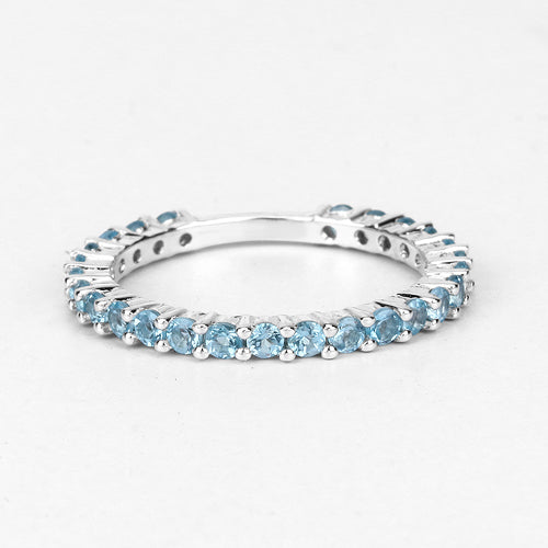 0.94 Carat Genuine Swiss Blue Topaz .925 Sterling Silver Ring by Bids.com