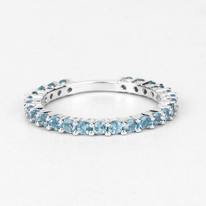 0.94 Carat Genuine Swiss Blue Topaz .925 Sterling Silver Ring by Bids.com