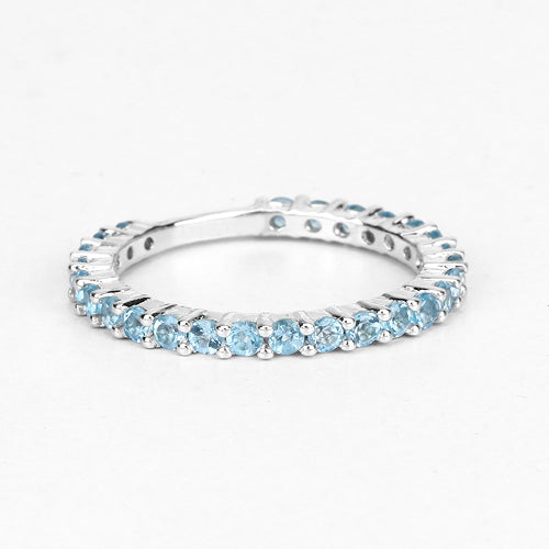 0.94 Carat Genuine Swiss Blue Topaz .925 Sterling Silver Ring by Bids.com