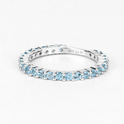 0.94 Carat Genuine Swiss Blue Topaz .925 Sterling Silver Ring by Bids.com