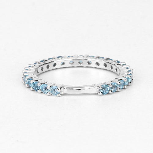 0.94 Carat Genuine Swiss Blue Topaz .925 Sterling Silver Ring by Bids.com