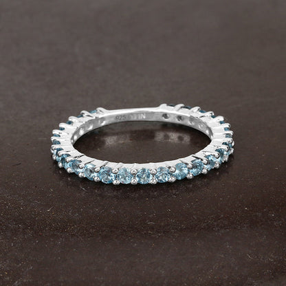 0.94 Carat Genuine Swiss Blue Topaz .925 Sterling Silver Ring by Bids.com