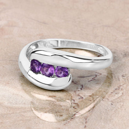 0.54 Carat Genuine Amethyst .925 Sterling Silver Ring by Bids.com