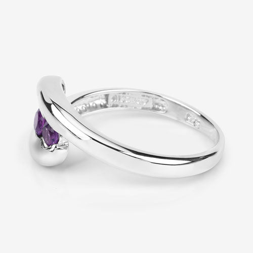 0.54 Carat Genuine Amethyst .925 Sterling Silver Ring by Bids.com