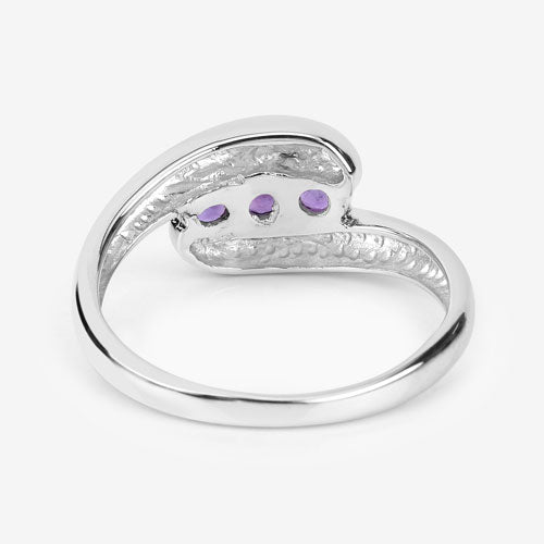 0.54 Carat Genuine Amethyst .925 Sterling Silver Ring by Bids.com