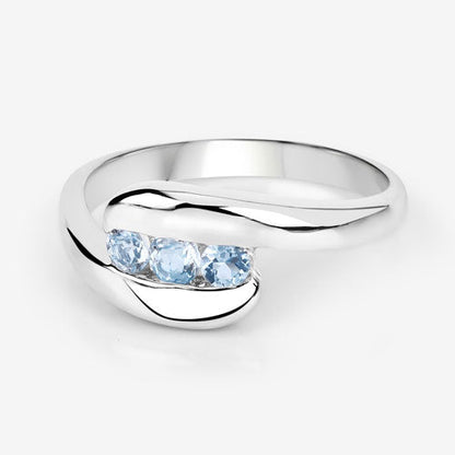 0.74 Carat Genuine Blue Topaz .925 Sterling Silver Ring by Bids.com
