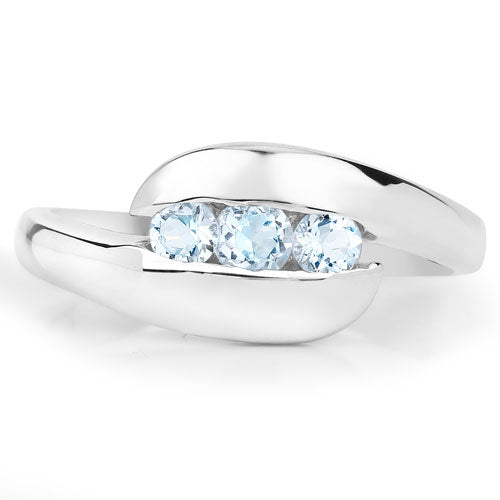 0.74 Carat Genuine Blue Topaz .925 Sterling Silver Ring by Bids.com