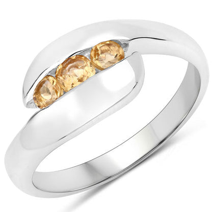 0.55 Carat Genuine Citrine .925 Sterling Silver Ring by Bids.com