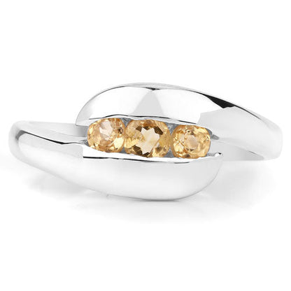 0.55 Carat Genuine Citrine .925 Sterling Silver Ring by Bids.com