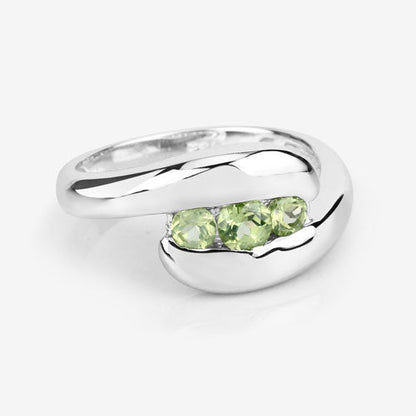 0.56 Carat Genuine Peridot .925 Sterling Silver Ring by Bids.com