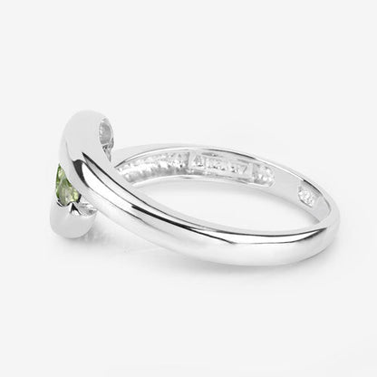 0.56 Carat Genuine Peridot .925 Sterling Silver Ring by Bids.com