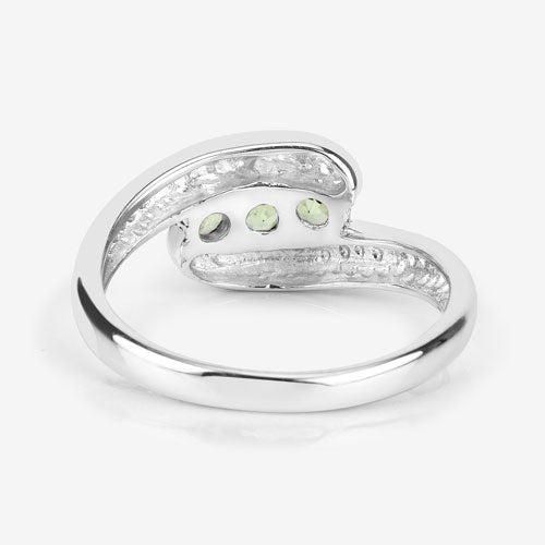 0.56 Carat Genuine Peridot .925 Sterling Silver Ring by Bids.com