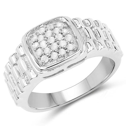 0.25 Carat Genuine White Diamond .925 Sterling Silver Ring by Bids.com