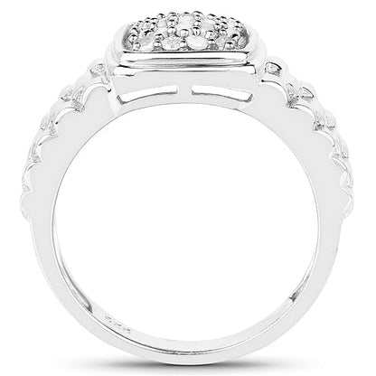 0.25 Carat Genuine White Diamond .925 Sterling Silver Ring by Bids.com