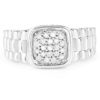 0.25 Carat Genuine White Diamond .925 Sterling Silver Ring by Bids.com