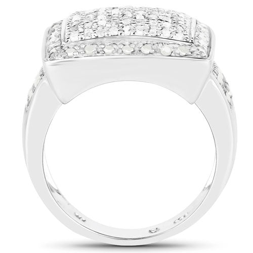 0.61 Carat Genuine White Diamond .925 Sterling Silver Ring by Bids.com