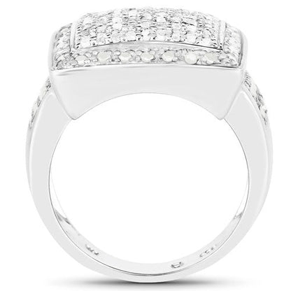 0.61 Carat Genuine White Diamond .925 Sterling Silver Ring by Bids.com