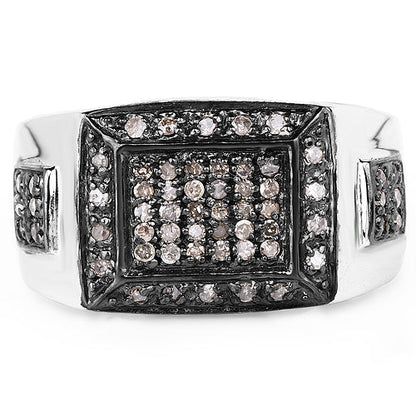 0.52 Carat Genuine Champagne Diamond .925 Sterling Silver Ring by Bids.com