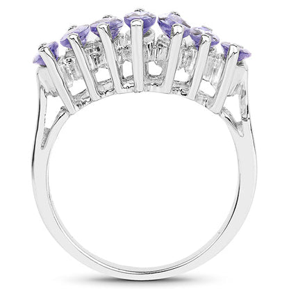 1.68 Carat Genuine Tanzanite .925 Sterling Silver Ring by Bids.com