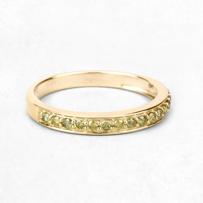 0.32 Carat Genuine Yellow Diamond 14K Yellow Gold Ring (I1-I2)  DestGlow