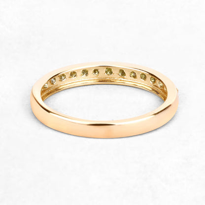 0.32 Carat Genuine Yellow Diamond 14K Yellow Gold Ring (I1-I2)  DestGlow