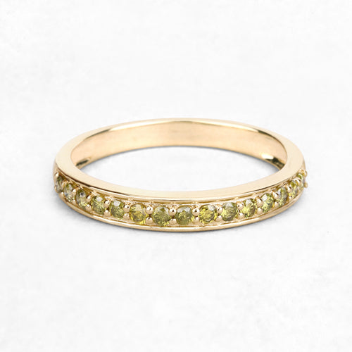 0.32 Carat Genuine Yellow Diamond 14K Yellow Gold Ring (I1-I2)  DestGlow