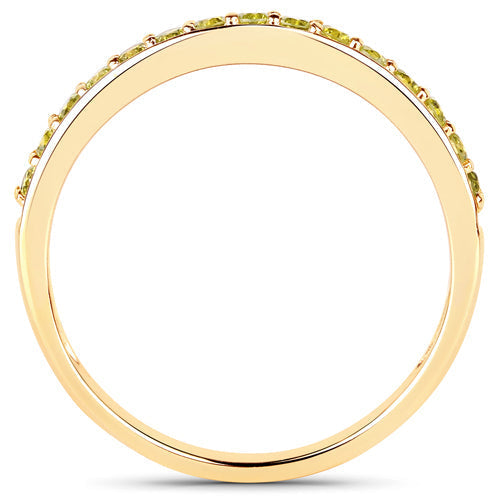 0.32 Carat Genuine Yellow Diamond 14K Yellow Gold Ring (I1-I2)  DestGlow
