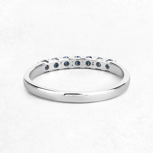 0.22 Carat Genuine Blue Diamond 14K White Gold Ring (I1-I2)  DestGlow