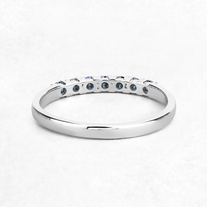 0.22 Carat Genuine Blue Diamond 14K White Gold Ring (I1-I2)  DestGlow