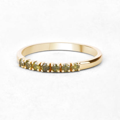 0.22 Carat Genuine Dark Yellow Diamond 14K Yellow Gold Ring (I1-I2) by Bids.com