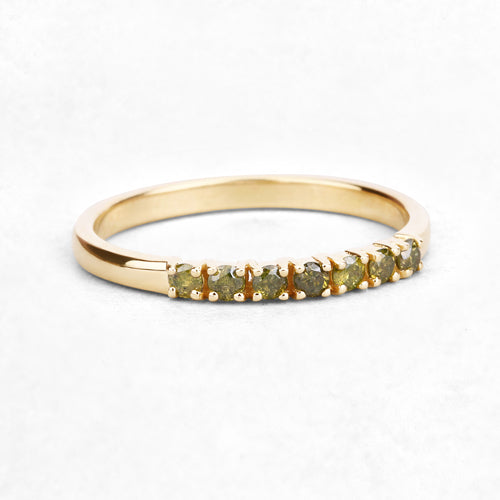 0.22 Carat Genuine Dark Yellow Diamond 14K Yellow Gold Ring (I1-I2) by Bids.com