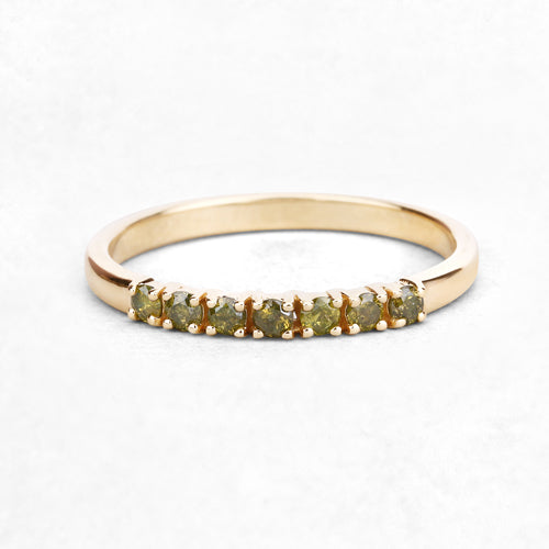 0.22 Carat Genuine Dark Yellow Diamond 14K Yellow Gold Ring (I1-I2) by Bids.com