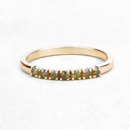 0.22 Carat Genuine Dark Yellow Diamond 14K Yellow Gold Ring (I1-I2) by Bids.com