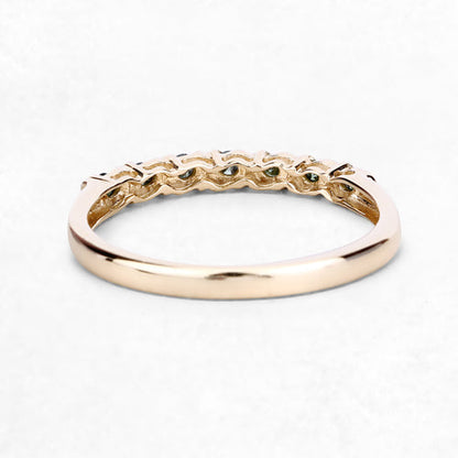 0.16 Carat Genuine Green Diamond 14K Yellow Gold Ring (I1-I2)  DestGlow