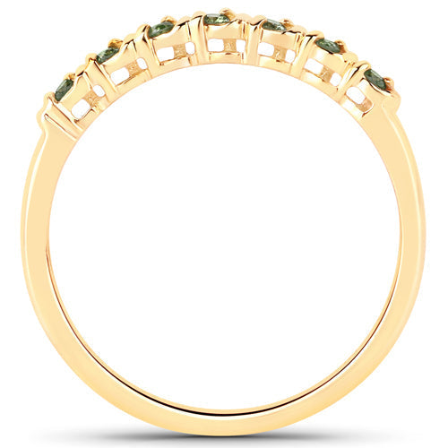 0.16 Carat Genuine Green Diamond 14K Yellow Gold Ring (I1-I2)  DestGlow