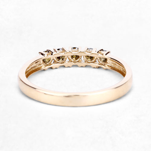 0.46 Carat Genuine Yellow Diamond 14K Yellow Gold Ring (I1-I2)  DestGlow