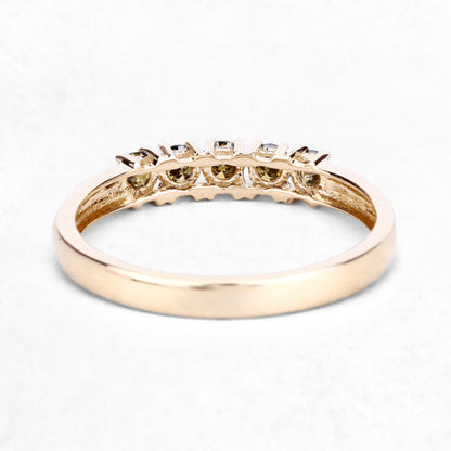0.46 Carat Genuine Yellow Diamond 14K Yellow Gold Ring (I1-I2)  DestGlow