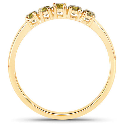 0.46 Carat Genuine Yellow Diamond 14K Yellow Gold Ring (I1-I2)  DestGlow