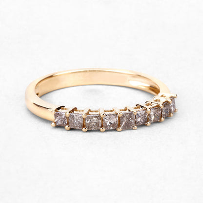 0.50 Carat Genuine Champagne Diamond 14K Yellow Gold Ring (I1-I2)  DestGlow