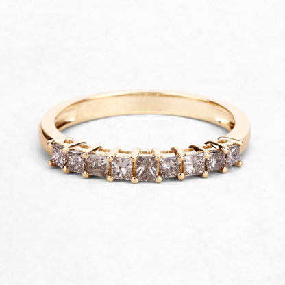 0.50 Carat Genuine Champagne Diamond 14K Yellow Gold Ring (I1-I2)  DestGlow